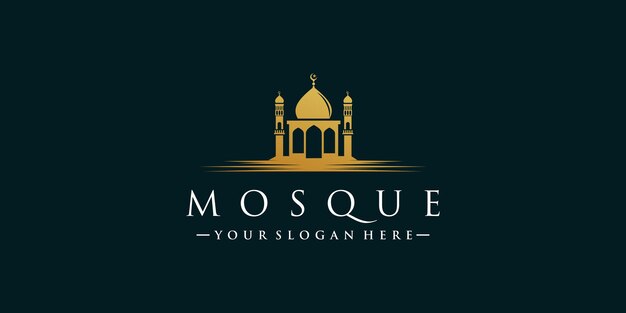 Plantilla de diseño de logotipo de mezquita con concepto único Premium Vector Parte 3
