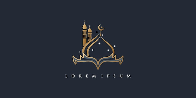 Plantilla de diseño de logotipo de mezquita con concepto único Premium Vector Parte 4