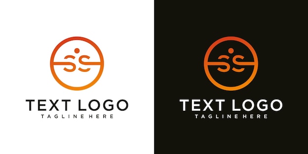 Plantilla de diseño de logotipo minimalista abstracto letra inicial ss s