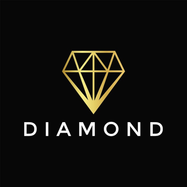 Plantilla de diseño de logotipo minimalista de diamante