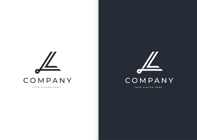 Plantilla de diseño de logotipo minimalista letra l