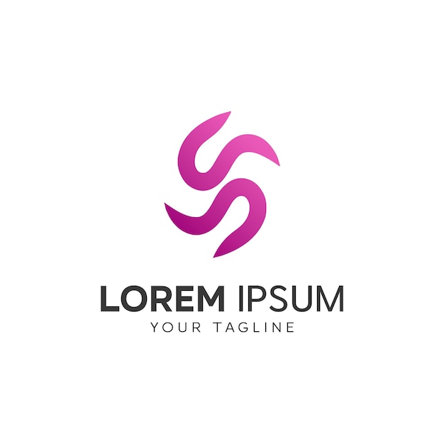 Plantilla de diseño de logotipo minimalista letra S