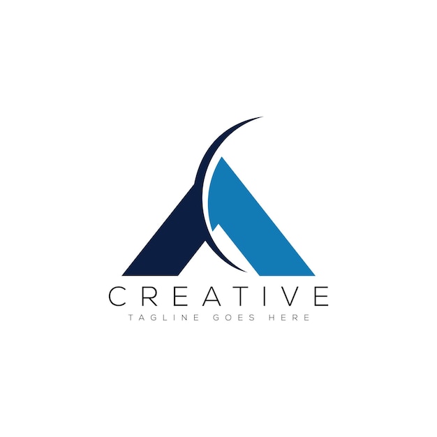 Plantilla de diseño de logotipo A minimalista moderno Elemento de marca gráfico vectorial