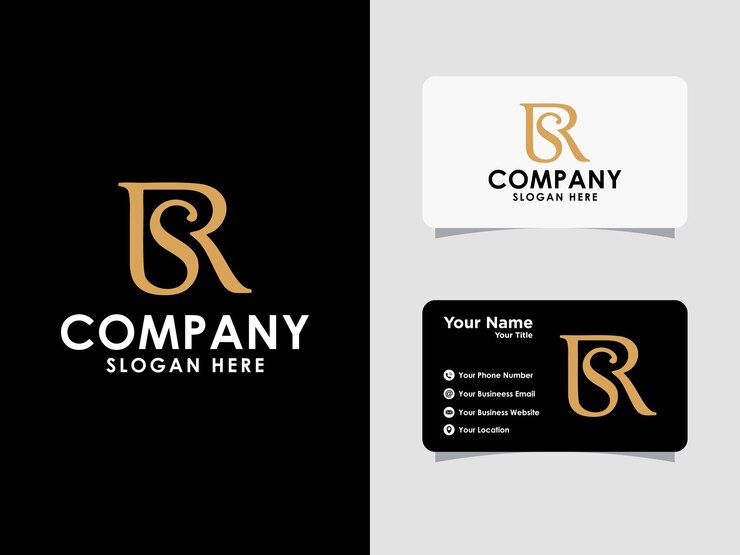 Vector plantilla de diseño de logotipo minimalista monograma letra rs o sr