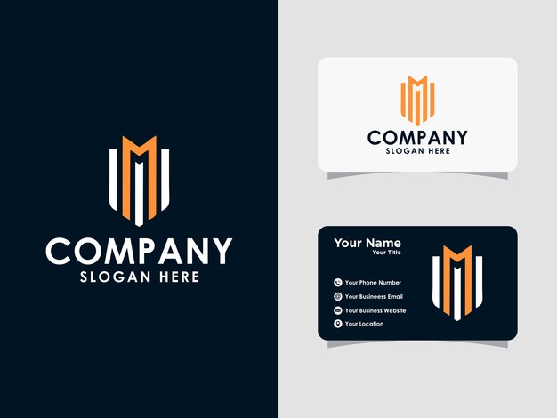 Plantilla de diseño de logotipo MM de letra de monograma minimalista