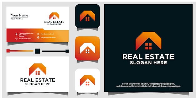 Plantilla de diseño de logotipo moderno de bienes raíces para el hogar