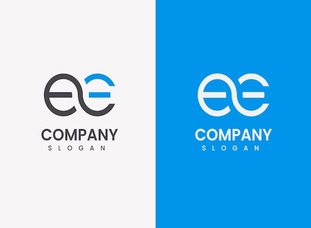 Vector plantilla de diseño de logotipo moderno creative letter ee