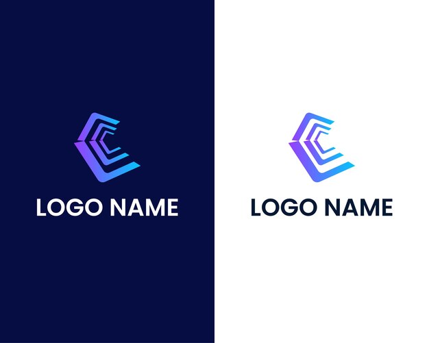 Vector plantilla de diseño de logotipo moderno creativo letra c