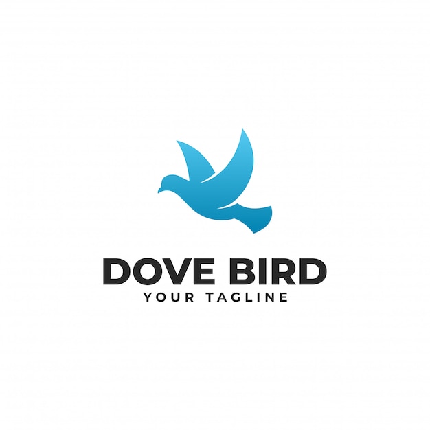 Plantilla de diseño de logotipo moderno Flying Dove Bird