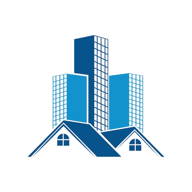 Plantilla de diseño de logotipo moderno inmobiliario