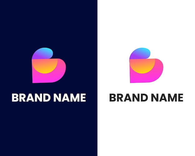 plantilla de diseño de logotipo moderno de letra b y c