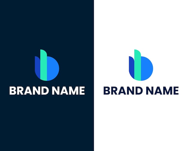 plantilla de diseño de logotipo moderno letra b