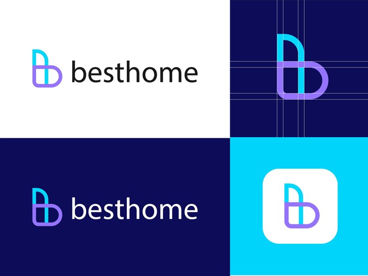 Plantilla de diseño de logotipo moderno de letra B
