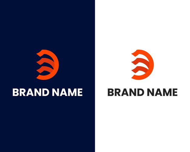 plantilla de diseño de logotipo moderno letra d
