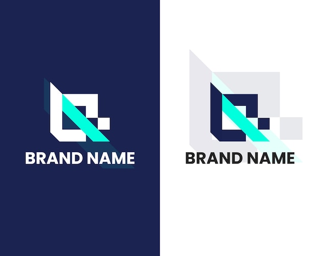 Plantilla de diseño de logotipo moderno letra e y b