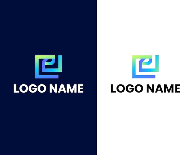 Vector plantilla de diseño de logotipo moderno letra e