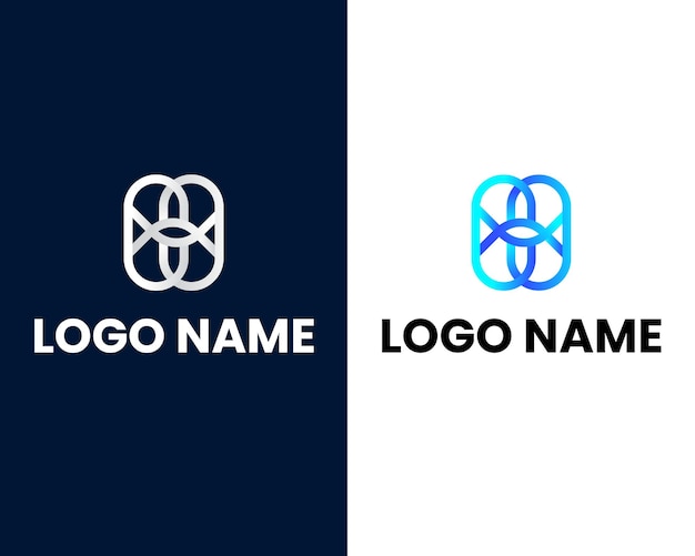 plantilla de diseño de logotipo moderno letra h