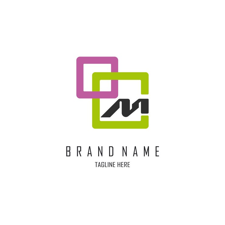 Vector plantilla de diseño de logotipo moderno de letra m para marca o empresa y otros