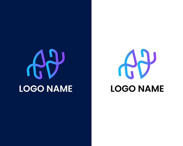 plantilla de diseño de logotipo moderno letra m