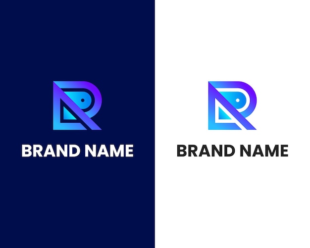 plantilla de diseño de logotipo moderno letra r
