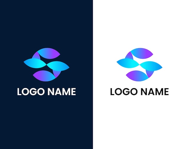 Plantilla de diseño de logotipo moderno letra S