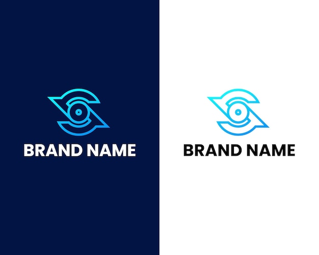 plantilla de diseño de logotipo moderno de marca de letra s