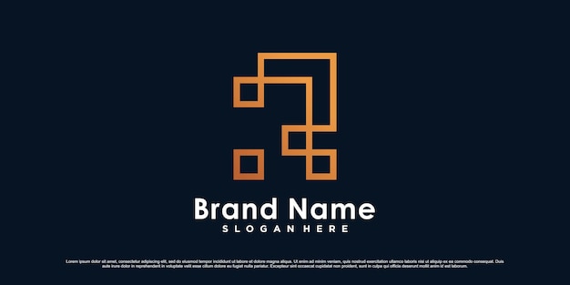 Plantilla de diseño de logotipo de monograma de letra r para negocios o personal con concepto de estilo de arte de línea