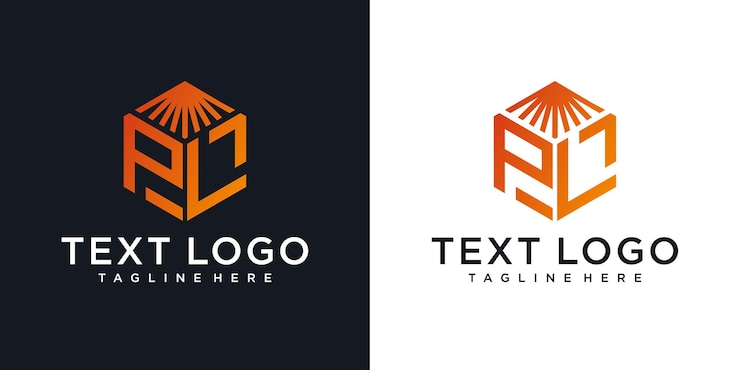 Vector plantilla de diseño de logotipo de monograma de lujo de letra de icono de lp inicial