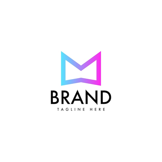 Plantilla de diseño de logotipo de Monograma M Monograma
