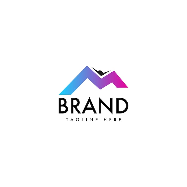 Plantilla de diseño de logotipo de Monograma M Monograma