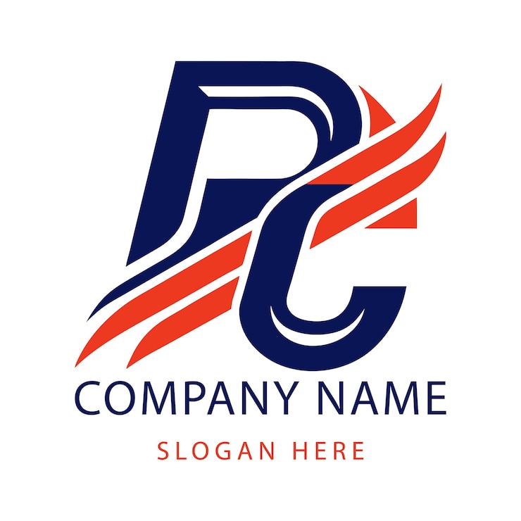 Vector plantilla de diseño de logotipo de monograma de pc