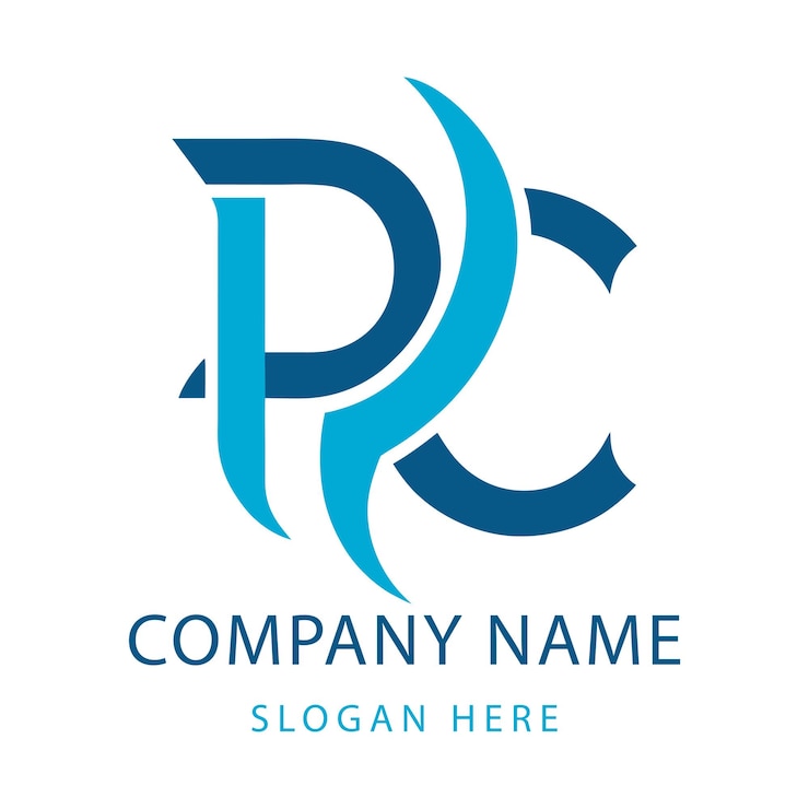 Vector plantilla de diseño de logotipo de monograma de pc