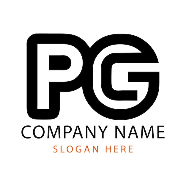 plantilla de diseño del logotipo del monograma PG