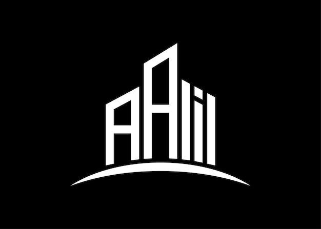 Plantilla de diseño de logotipo de monograma vectorial de construcción de AAI Forma de edificio Logotipo de AAI