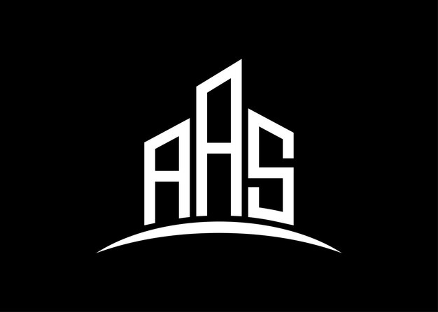 Plantilla de diseño de logotipo de monograma vectorial de construcción de AAS Forma de edificio Logotipo AAS