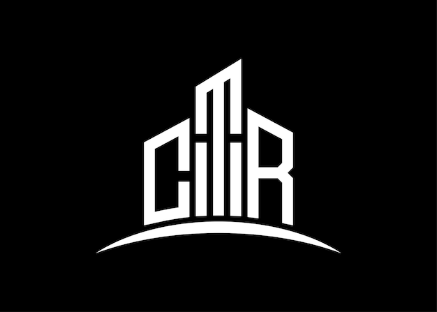 Plantilla de diseño de logotipo de monograma vectorial de construcción de letras CTR Edificio Forma logotipo CTR