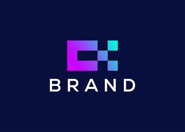 Plantilla de diseño del logotipo del monograma vectorial de la letra C