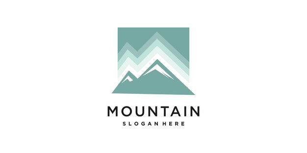Plantilla de diseño de logotipo de montaña con concepto de lujo Vector Premium Parte 2