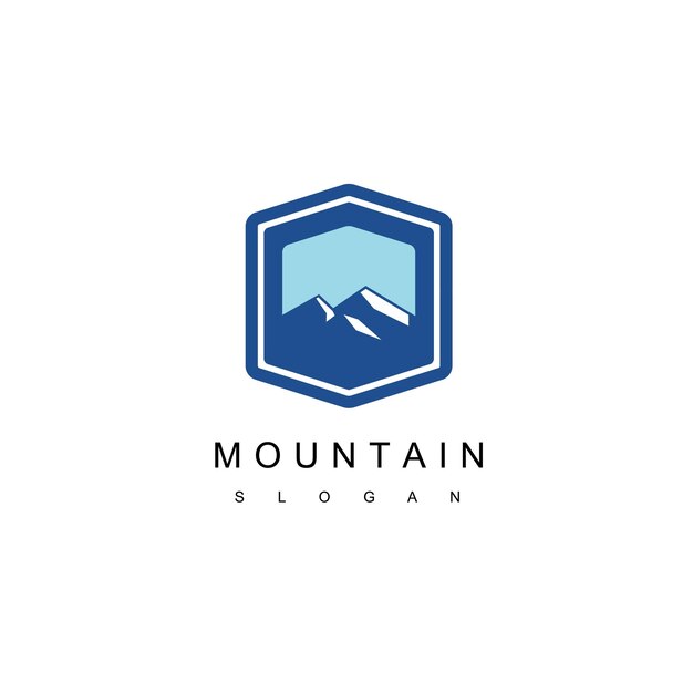 Plantilla de diseño de logotipo de montaña