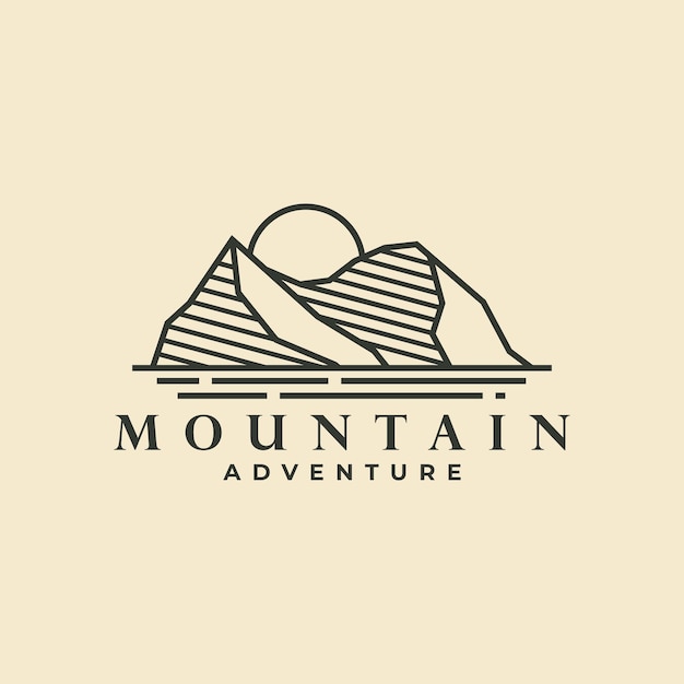 Vector plantilla de diseño de logotipo de montaña