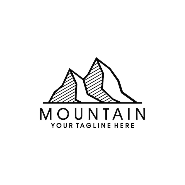 Plantilla de diseño de logotipo de montaña