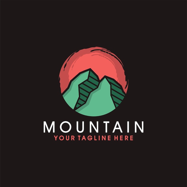 Vector plantilla de diseño de logotipo de montaña