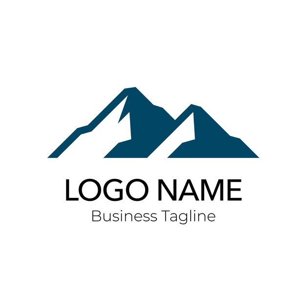 plantilla de diseño de logotipo de montaña