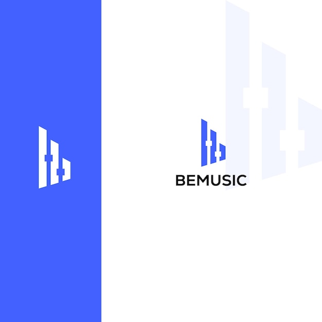 Plantilla de diseño de logotipo de música moderna