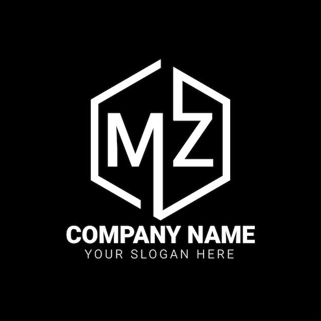 Plantilla de diseño de logotipo MZ