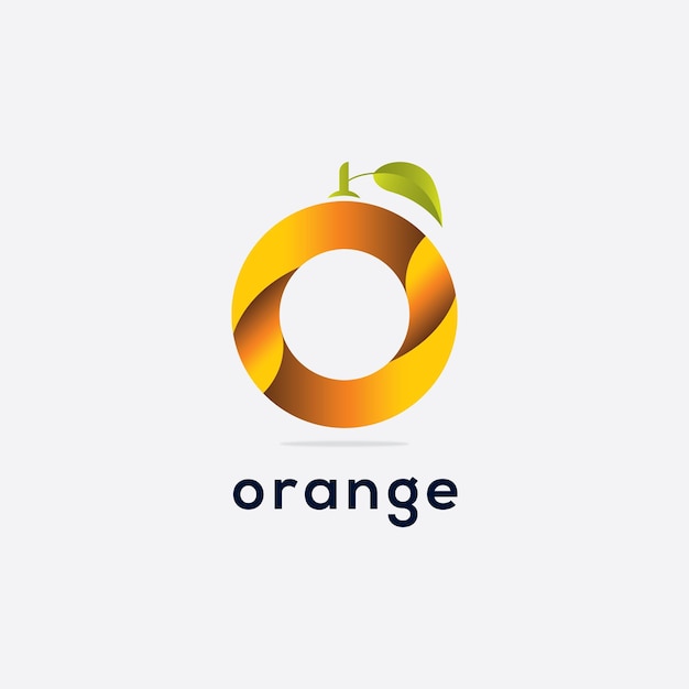 plantilla de diseño de logotipo naranja