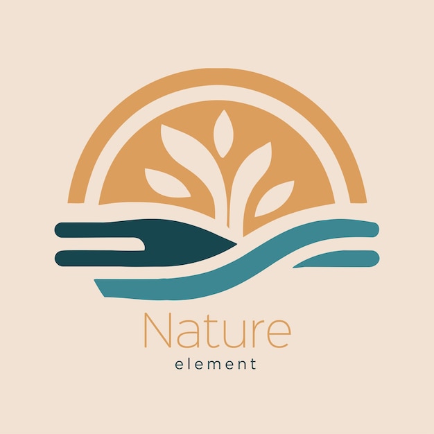 Plantilla de diseño de logotipo natural Elementos de logotipo vectorial para empresa ecológica