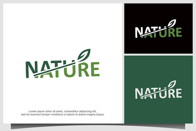 Vector plantilla de diseño del logotipo de la naturaleza