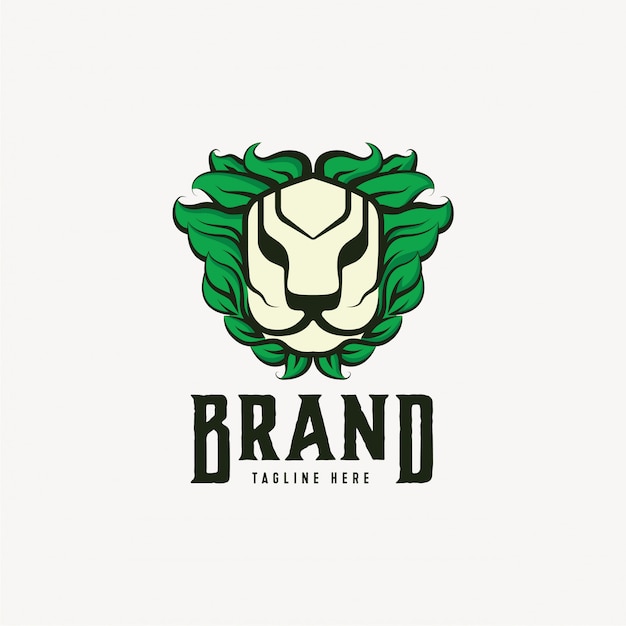 Plantilla de diseño de logotipo de Nature Lion