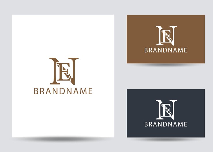 Vector plantilla de diseño de logotipo ne de letra inicial de monograma moderno